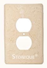 Stonique®  Single Duplex Switch Plate Cover in Wheat